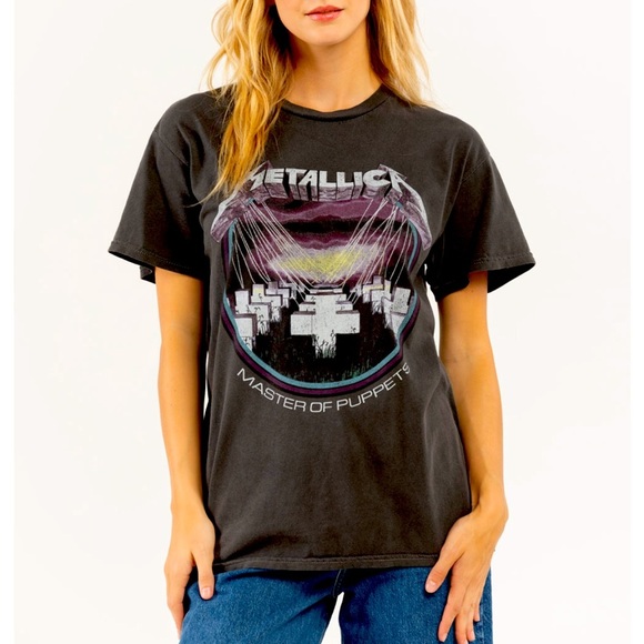 Metallica Tops - Metallica Band Tee Master of Puppets Heathered Gray Womens XS